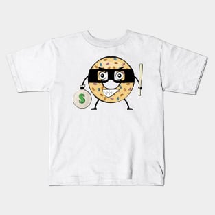 Donut Bandit - Funny Character Illustration Kids T-Shirt